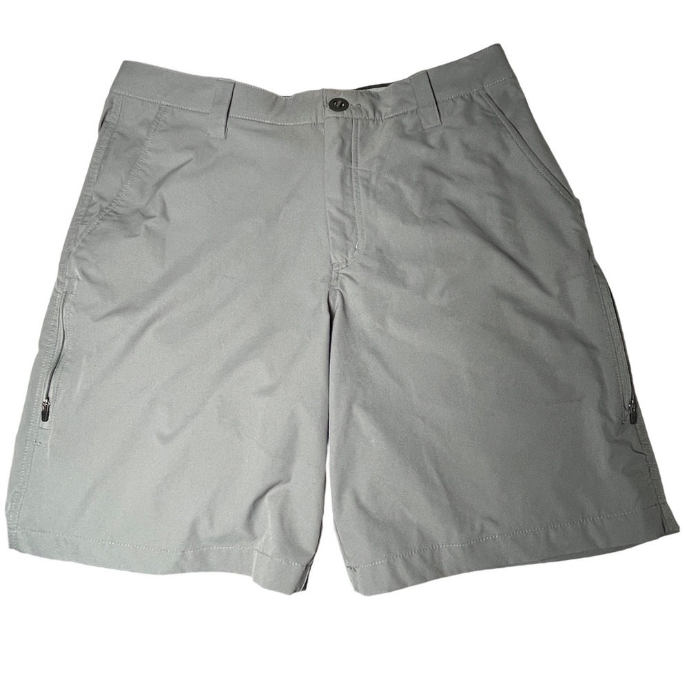 Orvis Performance Shorts Gray Technical Zip Pocket Outdoor Hiking 32